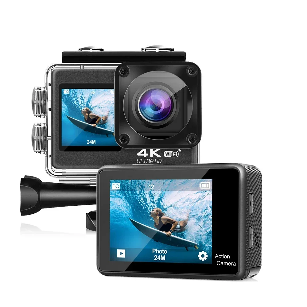 Action Camera vlog  Recording Function 4K Sports Action Camera 4K Waterproof   Camera For Bikes