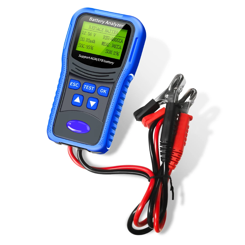 

For Test Battery Health Voltage Capacity Internal Resistance 12V 24V Lead-acid Car Auto Battery Digital Tester Analyzer
