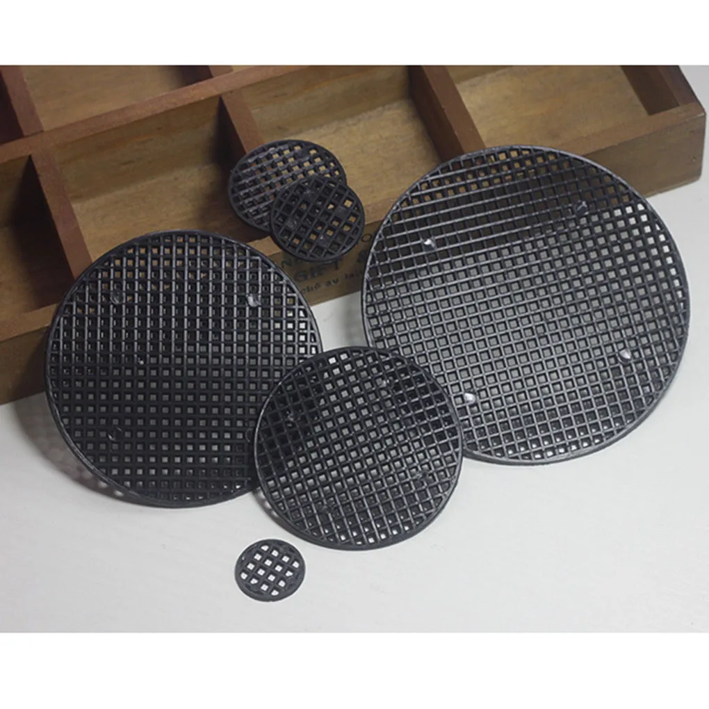 100pcs Circular Bonsai Bottom Mesh Drainage Rigid Mesh Hole Screens Flower Pot Net Pad