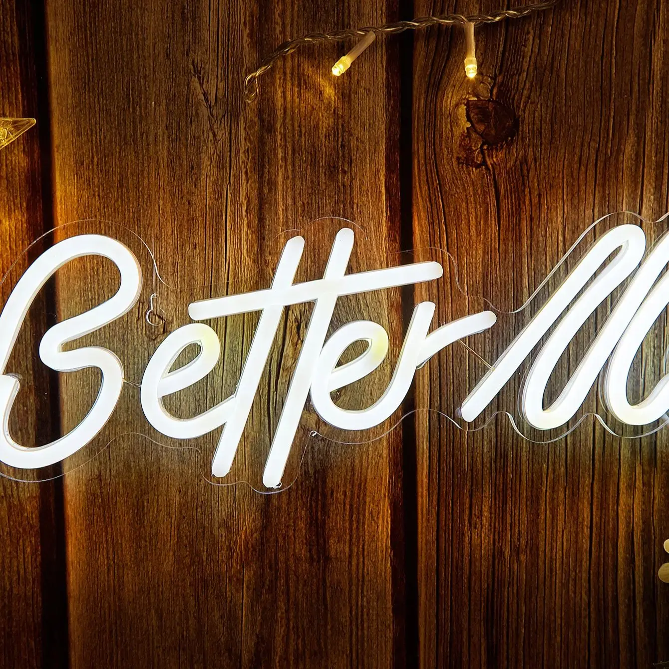 Chi-buy LED Better Me USB Powered Neon Signs Night Light 3D Wall Art Bedroom Room Decor Lamp Signs Birthday Gift