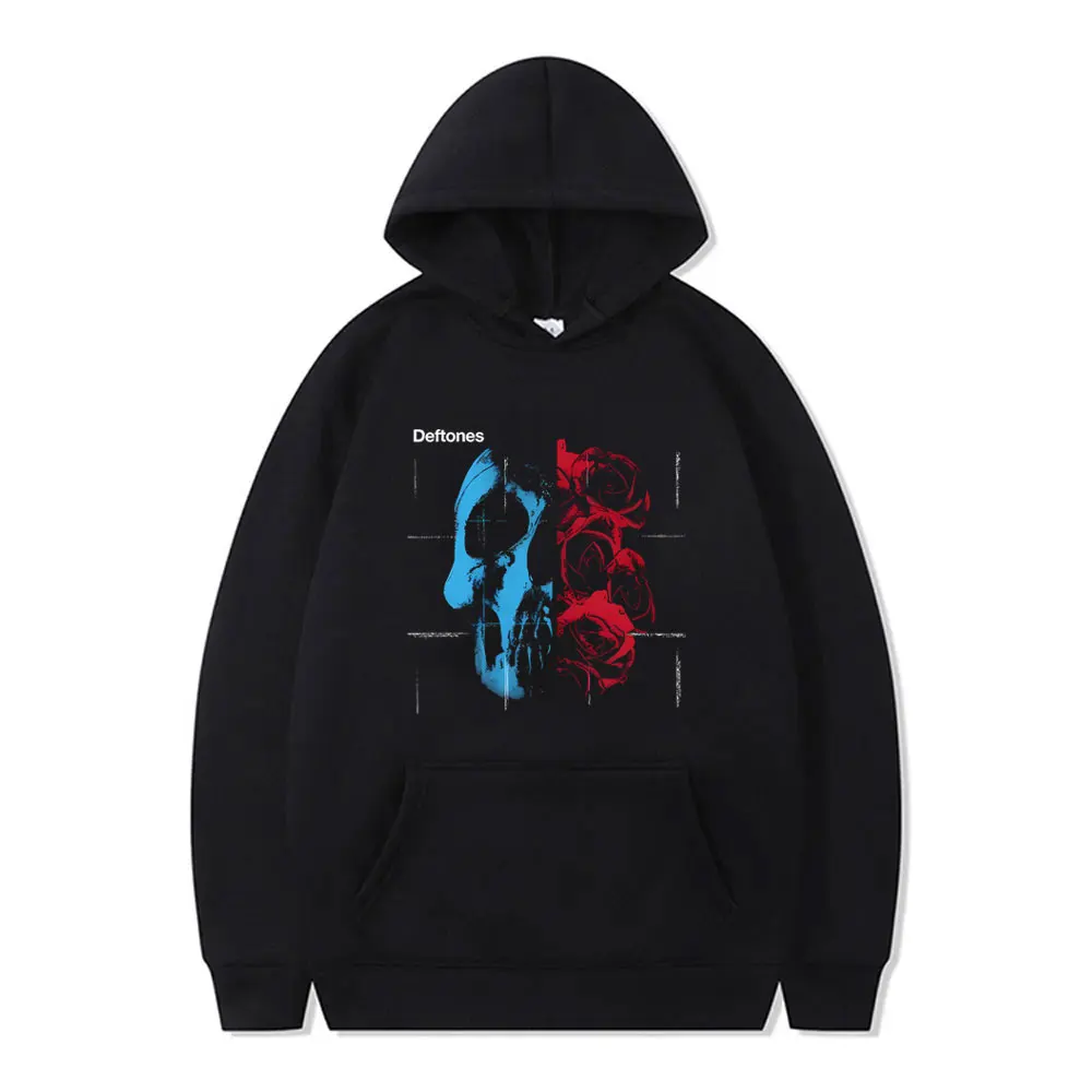 

Deftones Skeleton Graphic Print Hoodie Male Alternative Heavy Metal Rock Band Sportswear Men Women's Hip Hop Oversized Hoodies