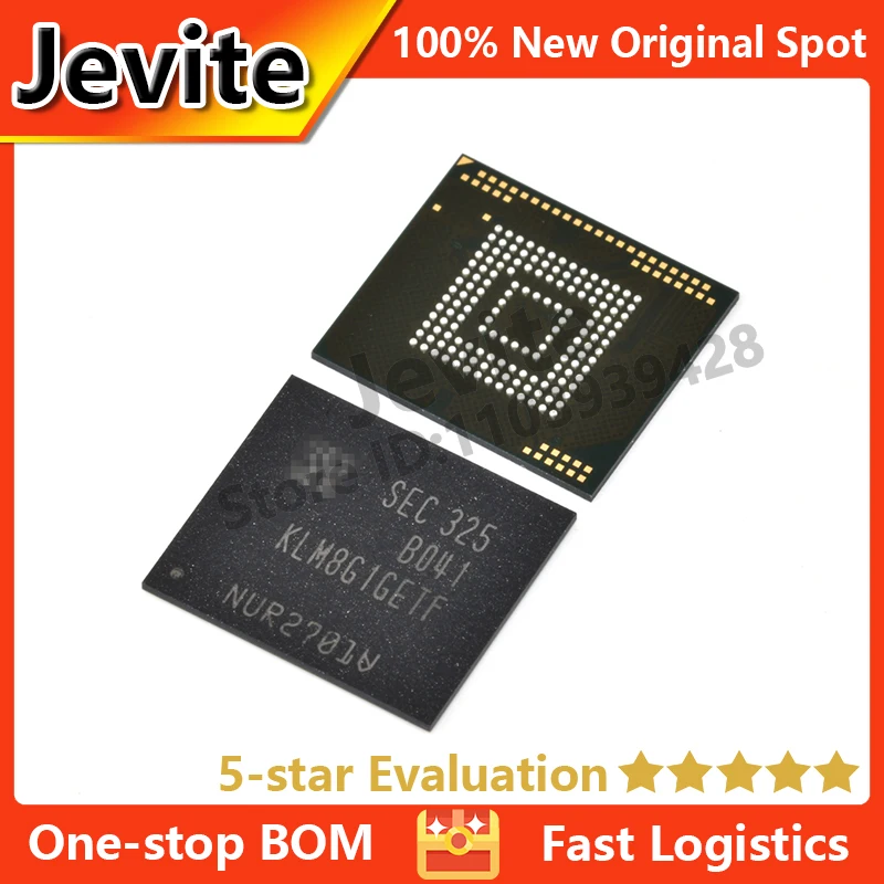 Jevite 100% New Original electronics Controller IC KLM B041 KLM8G1GETF-B041 FBGA-153 8GB Capacities 64GB Flash eMMC