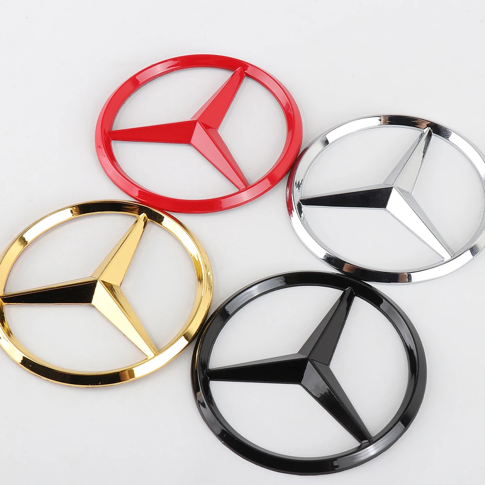 Car Engine Cover Badge Sticker Mercedes-Benz LOGO Hood Cover Label For A Class C Class E Class S Class AMG W108 W124 W126 W140