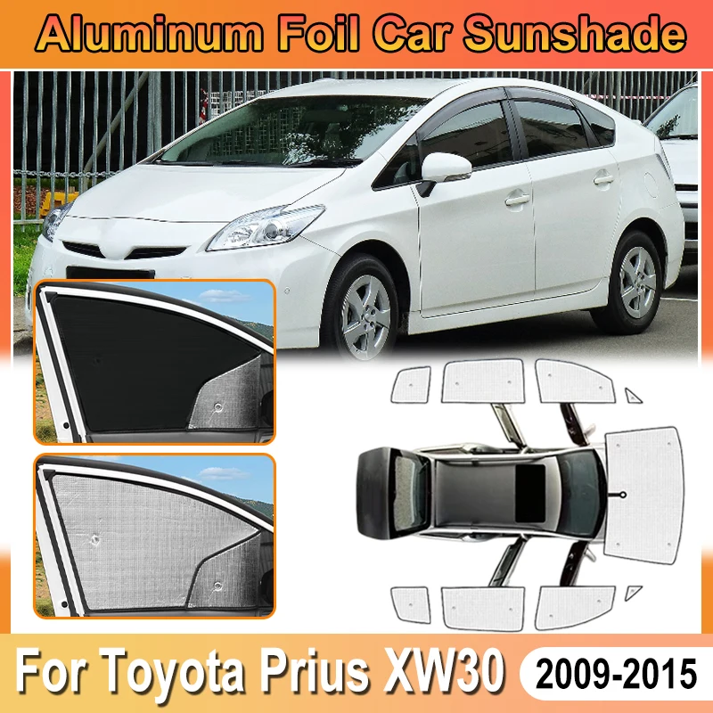 

For Toyota Prius XW30 Accessories 2014 2010 2009-2015 Car Aluminum Foil Windshield SunShade Covers Sun Heat Shield UV Protector