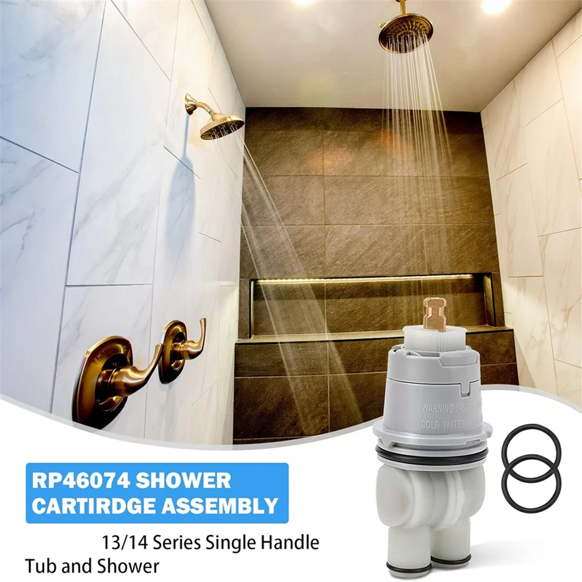 

ABIY 2 шт. RP46074 сменные картриджи для душа для серии 13/14, запасные части для картриджа с одной ручкой, комплект для ремонта