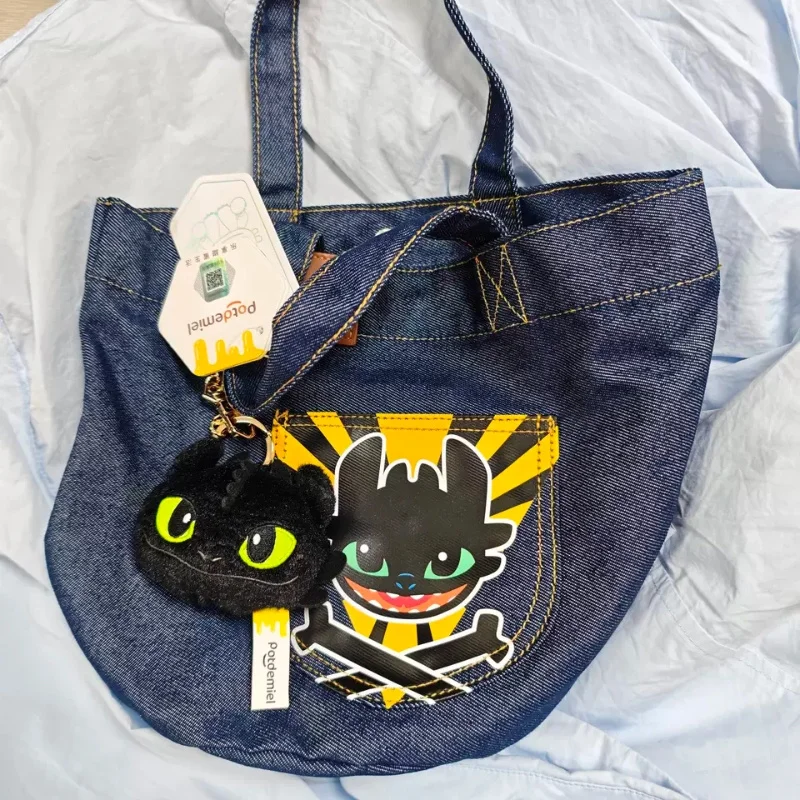 Potdemiel 만화 이빨없는 어깨 가방 귀여운 이빨없는 인형 펜던트 버킷 가방 패션 트렌드 애니메이션 인형 배낭 축제 선물