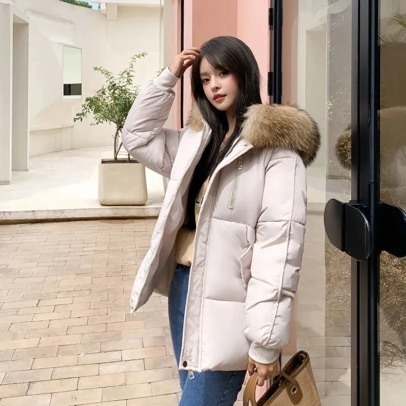 2023 New Women Down Cotton Coat Winter Jacket Female Loose Large Size Parkas Keep Warm Thick Outwear Fashion Hooded Overcoat 3XL