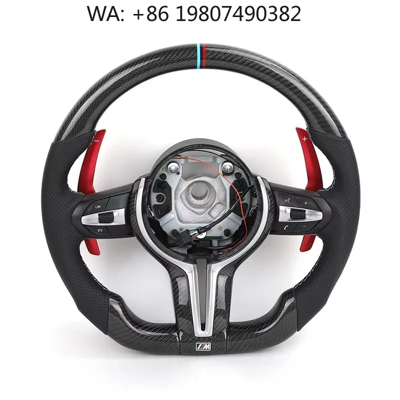 

Red Shift Paddle Carbon Fiber Leather Steering Wheel, Sport Mod Auto Parts Fits F10 F20 F22 F30 M3 F80 M4 F82 M2 F87 X5 F15 E70