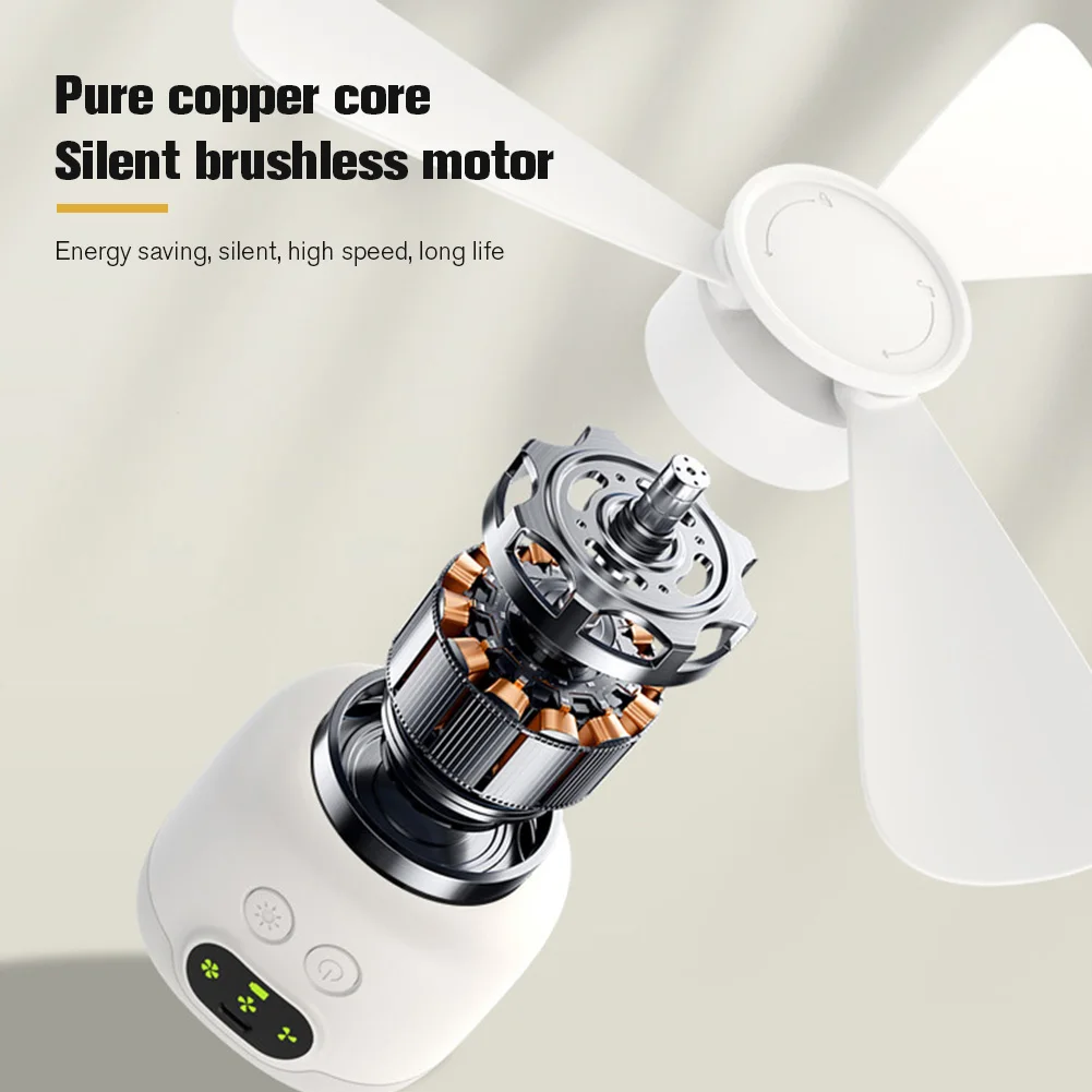 

Portable Wireless Ceiling Fan Light with Remote Control Camping Fan Tent Fan Outdoor Fan for Outdoor Camping