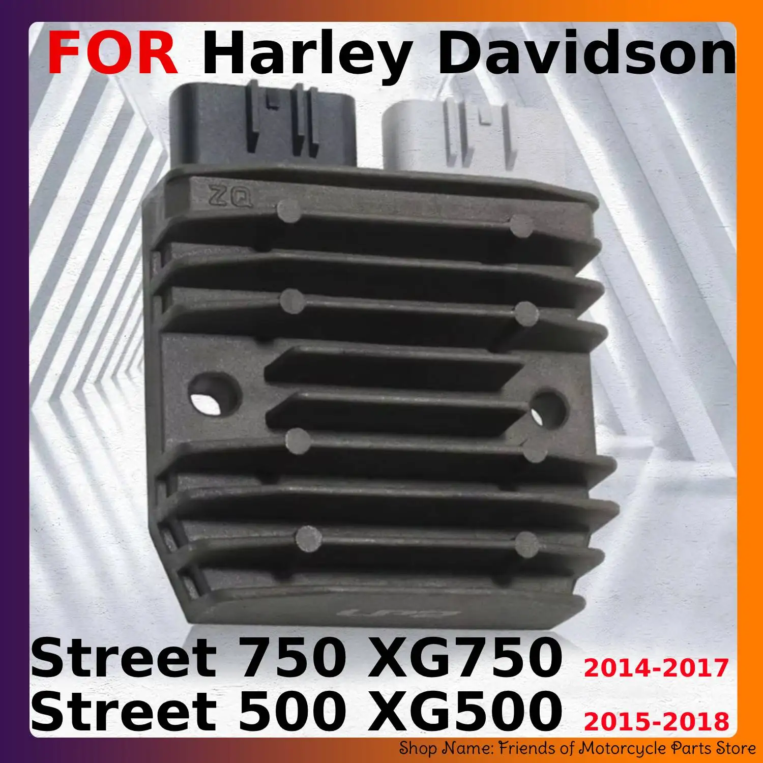 Regulador de Voltaje para Motocicleta HARLEY DAVIDSON Street 750 XG750 / Street 500 XG500 Años 2014 2015 2016 2017 2018