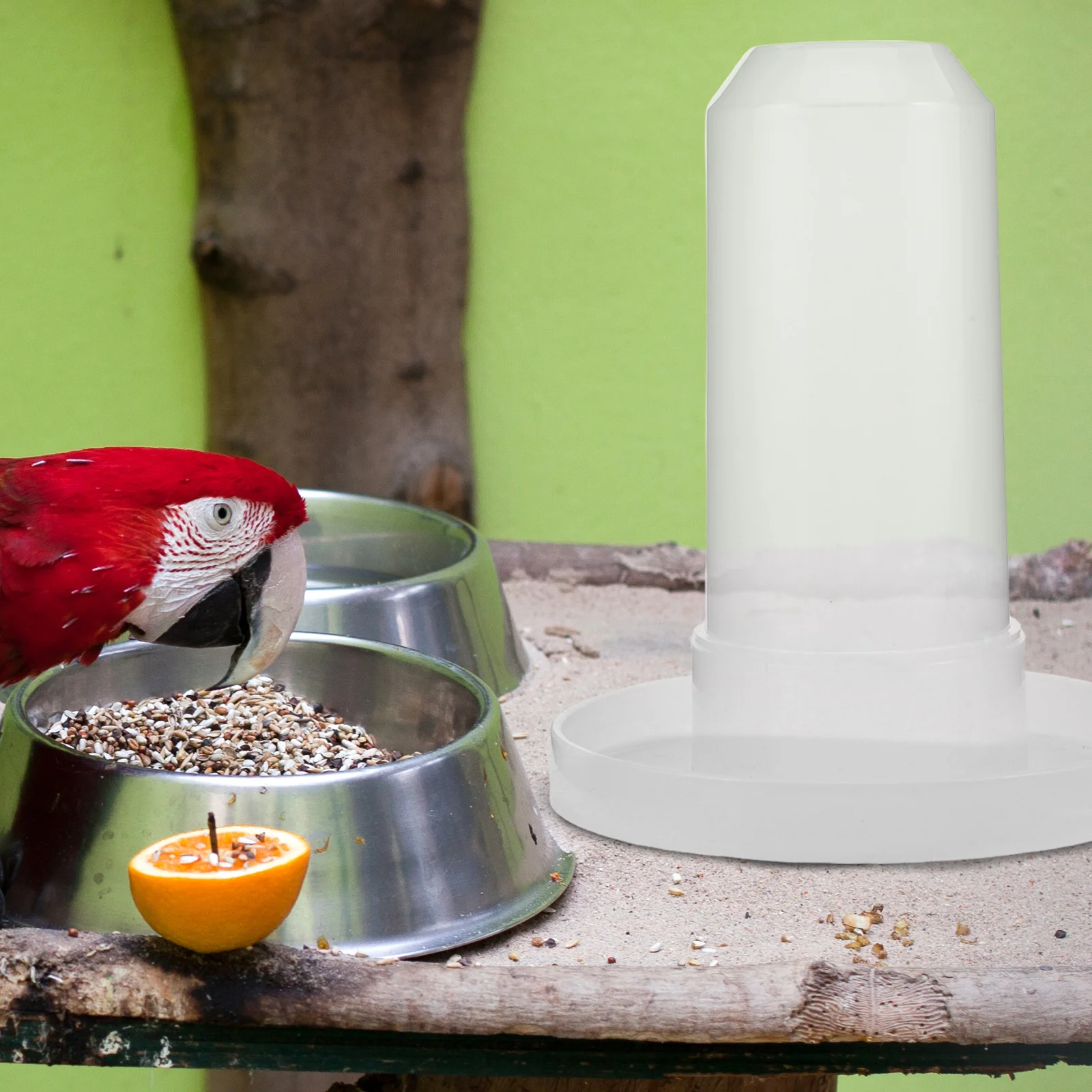 

2Pcs Auto Bird Feeder Drink Dispenser Quiet Operation Easy Use Pigeon Quail Chickens Ducks Small Pets Waterer Jar