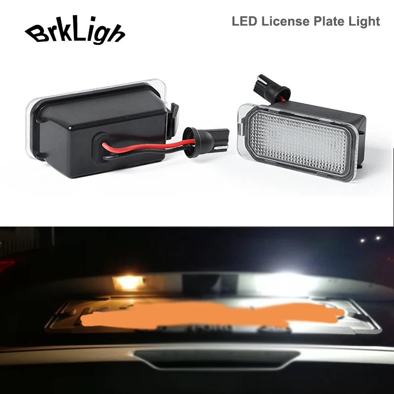 2x For Ford Focus Fiesta Ranger Explorer Transit LED Number License Plate Light Lamps Escape Fusion Mondeo Edge Kuga Cat-Styling