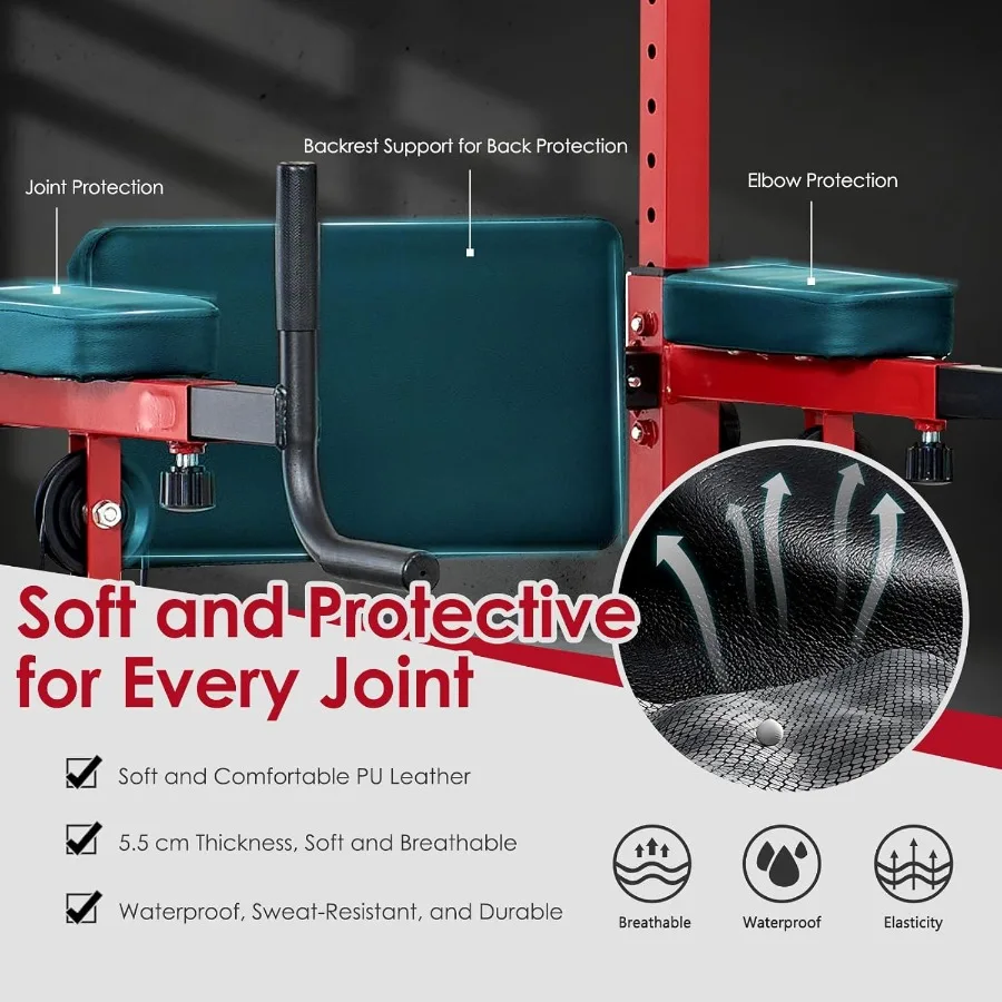 Power Tower Dip Station Pull Up Bar for Home Gym Multi-Function Adjustable Height Strength Training Workout Equipment