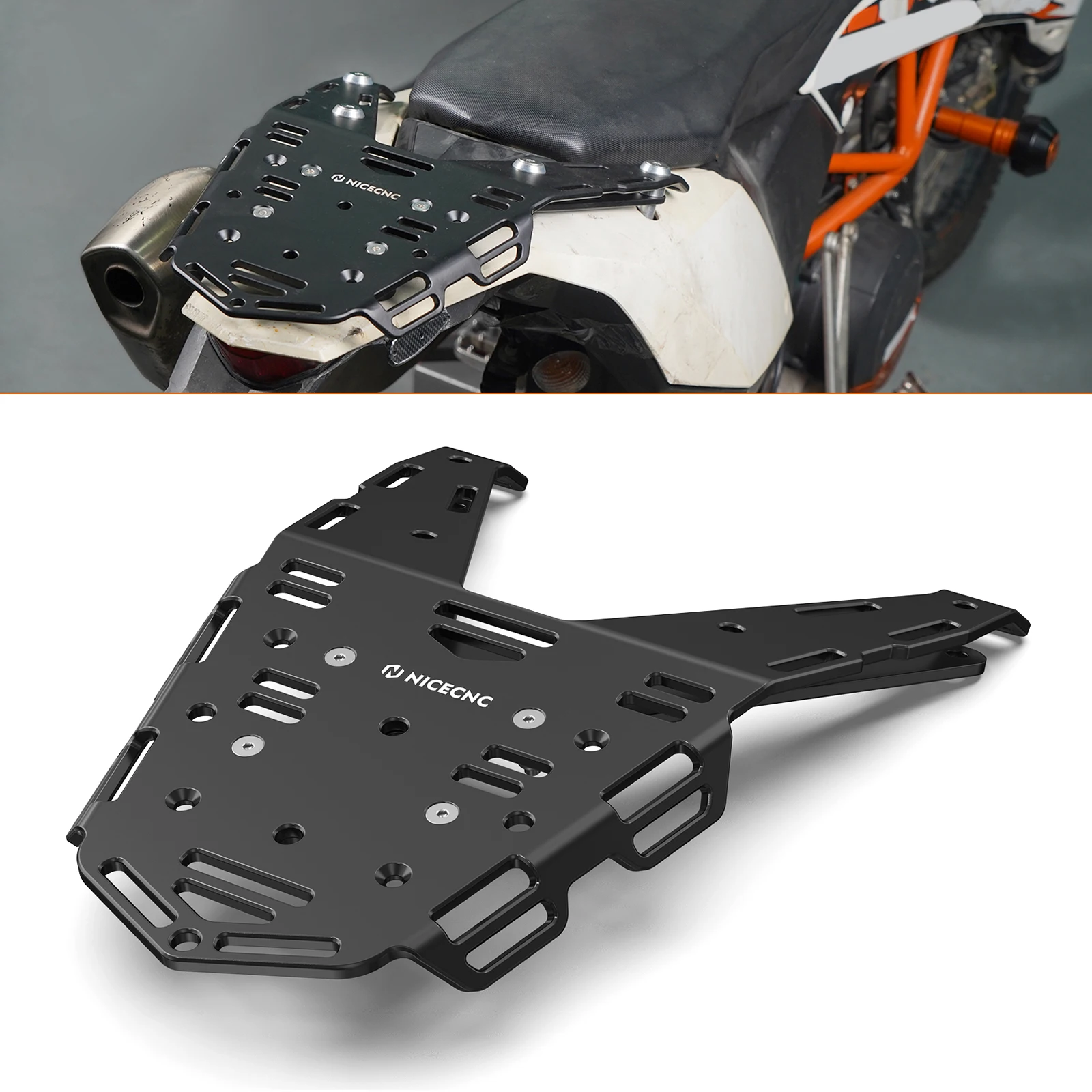 

Motorcycle Rear Luggage Rack Cargo Pannier Rack for KTM 690 Enduro R 2008 2009 2010 2011 2012 2013 2014 2015 2016 2017 2018