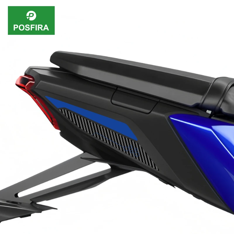 POSFIRA Motorcycle Rear Seat Panel Sticker Vinyl Decals for Yamaha MT07 MT 07 MT-07 2025 Motorbike Decoration Accessories