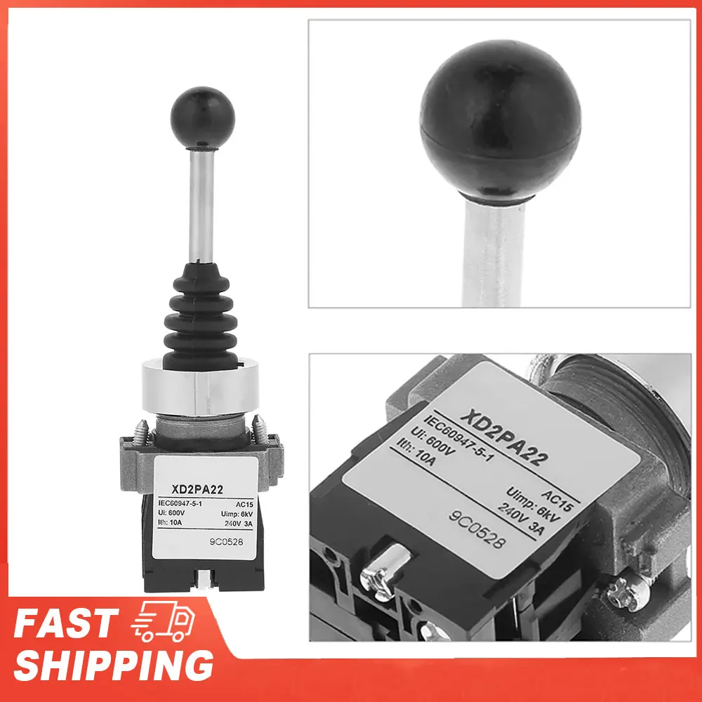 XD2PA22CR 2NO 2-position Spring Return Momentary Joy Stick Joystick Switch Spring Return Switch Momentary Joystick Switch