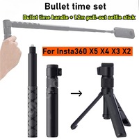 Rotary Handle Desktop Tripod Stand for Insta360 X5 X4 Air X3/ DJI Osmo 360 Camera Bullet Time Bundle Invisible 1.2m Selfie Stick