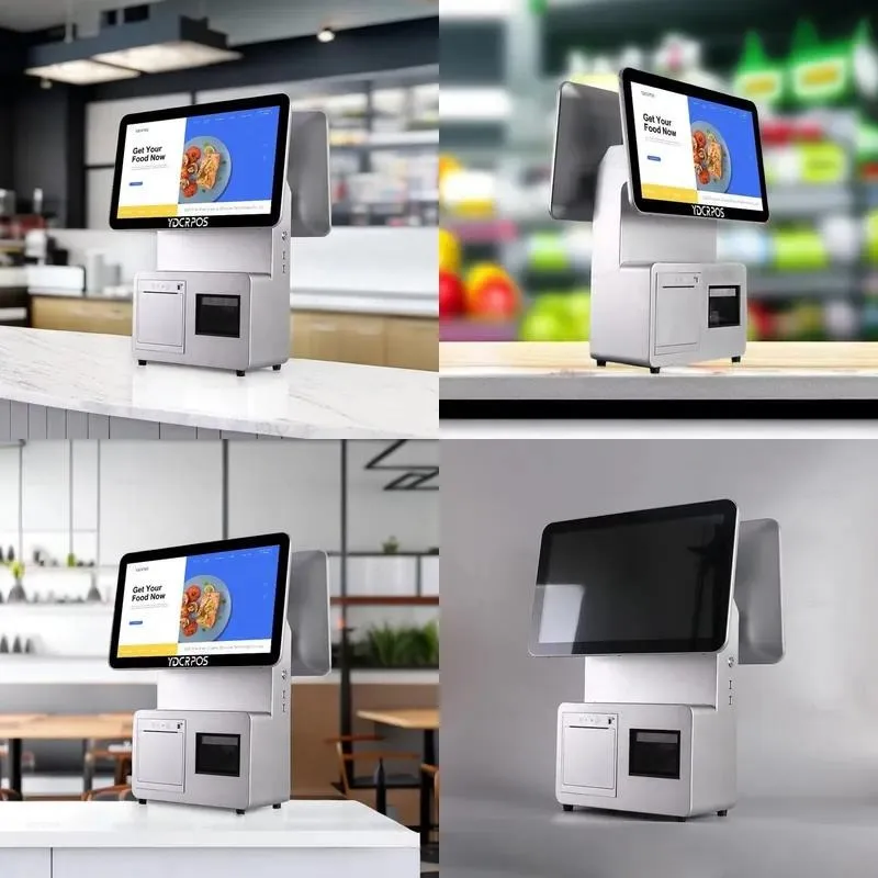 All in One Touch POS Cash Register with 80mm Printer and 2D Scanner