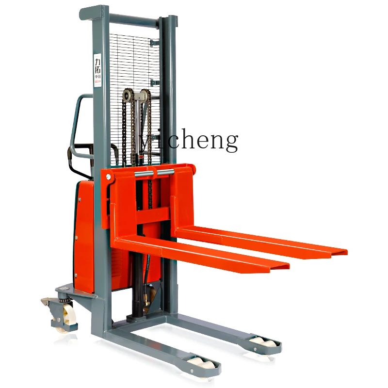 Tqh Half Electric Forklift 2 Tons Full Hydraulic Small Lifter Lift Car Stacking Battery Forklift