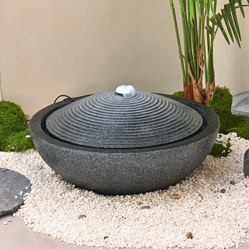 Modern simple courtyard water system landscape flowing water ornament circulating water floor fountain decoration garden villa