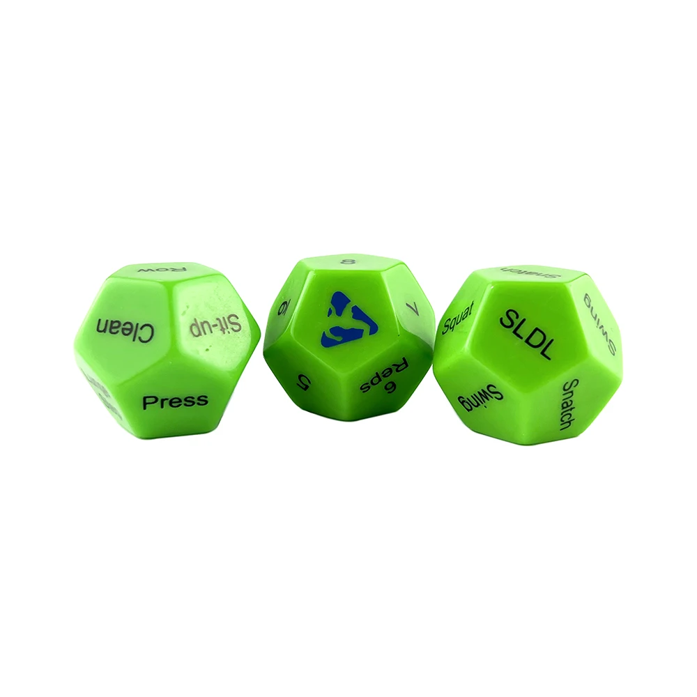 Sports Training Dice Home Fitness Game Dice for Gym, Crossfit WOD, HIIT, Aerobics Aerobic Exercise