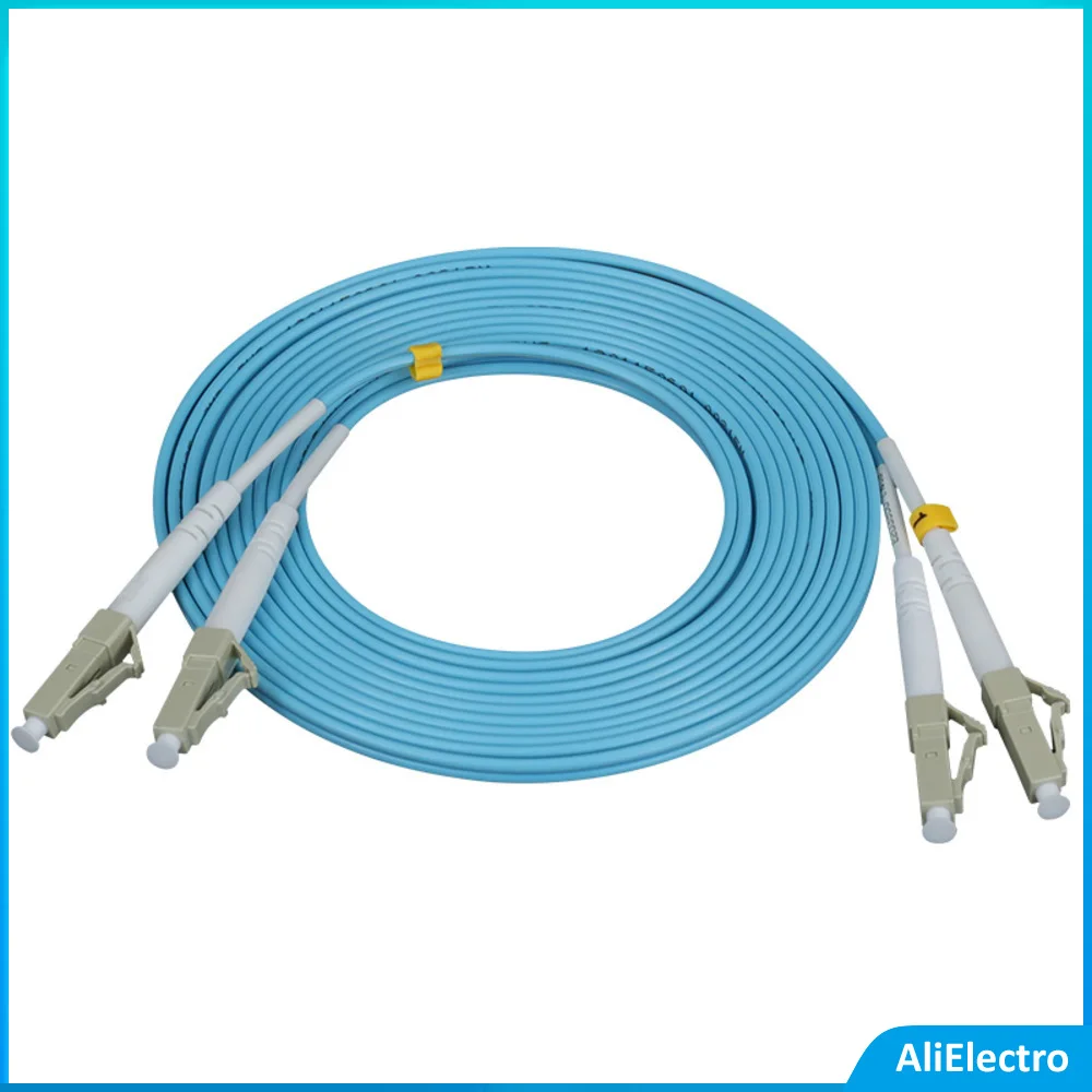 

10pcs/lot LC/UPC-LC/UPC 10Gbps OM3 MM 50/125 Multi Mode Optical Fiber Patch Cord 2.0mm Duplex Fiber Optical Jumper