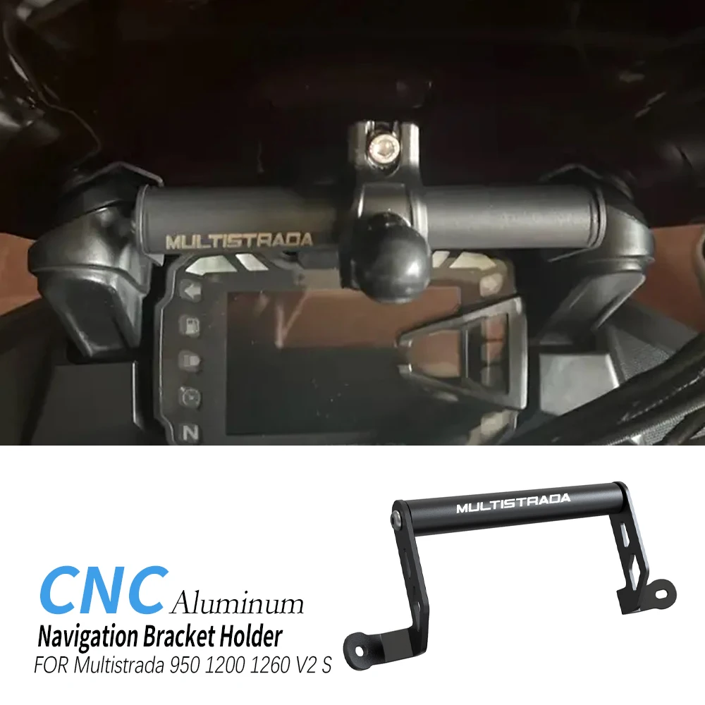 

For Ducati Multistrada 950 1200 1260 V2 S 2015-2024 Motorcycle GPS Smart Phone Navigation Mount Mounting Bracket Adapter Holder