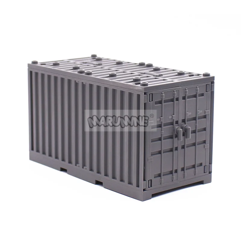 Marumine MOC Military Container Weapon Boxes Bricks Accessories Army Scene WW2 Build Block Parts Shipping Transport Case SWAT