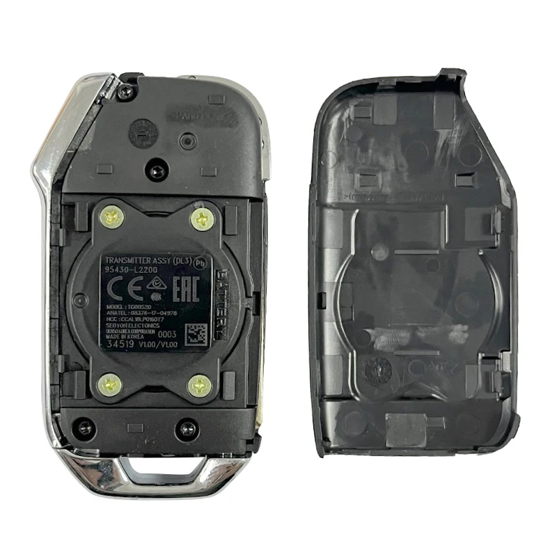 Chave flip original cn051227 para kia cerato 2019 chave inteligente genuína 3 botões 433mhz pn: 95430-l2200 sem chip