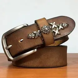 Męski skórzany pasek nowy męski pasek Ceinture Hommes skórzany pasek dla mężczyzn szerokość: 38mm akcesoria paski