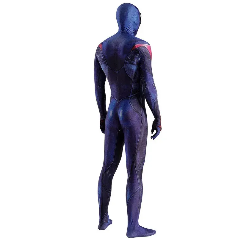AD1 هالوين 2099 ميغيل أوهارا العنكبوت تأثيري حلي الأولاد أزرق أحمر ارتداءها Zentai كامل الجسم البدلة الكبار Kids5 @ rD ~