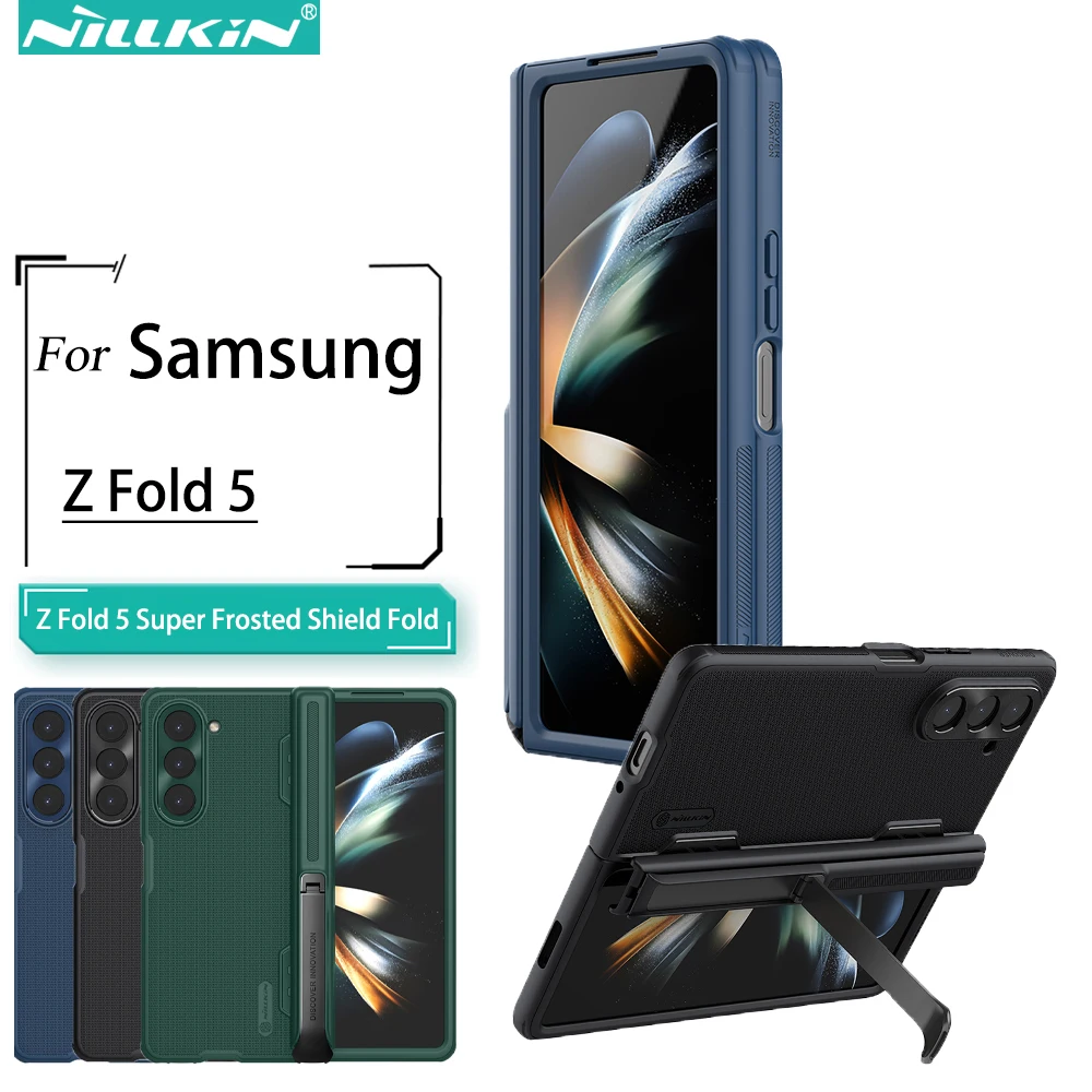 

NILLKIN for Samsung Galaxy Z Fold 5 Case Super Frosted Shield Folding Back Cover 180° Folding With Kickstand For Z Fold 5 Case