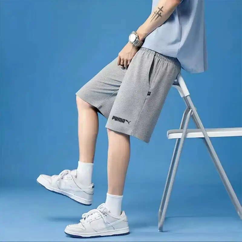 Puma grey short pants men's pants summer new style pure cotton five-pocket pants beach pants delivery 692481-03 sport
