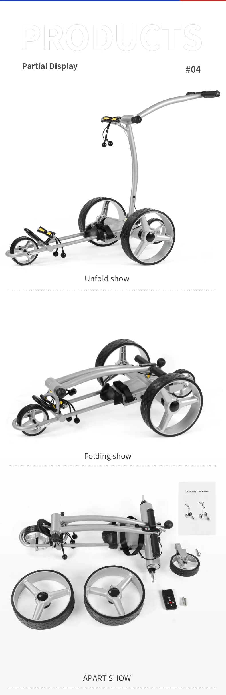 TOPSUN X2R EU warehouse electric golf trolley remote golf buddy