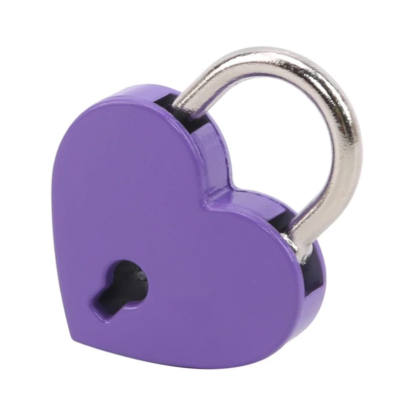 New Vintage Heart Shape Mini Padlock Bag Travel Suitcase Luggage Box Case Key Lock for Book/Home Decoration Ornaments