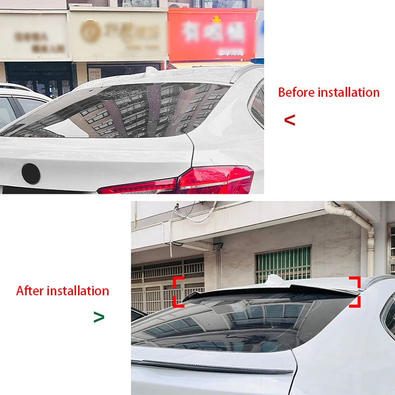 ل BMW X6 F16 2015 2016 2017 2018 2019 الخلفية العلوي الذيل الجناح المفسد الثابتة الجناح لامع أسود تعديل طقم هيكل السيارة
