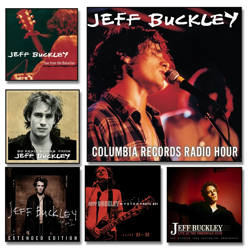 Jeff B-Buckley Singer Music Ablum Poster Print Canvas Painting Wall Art for Living Room Home Decor Cuadros Gift