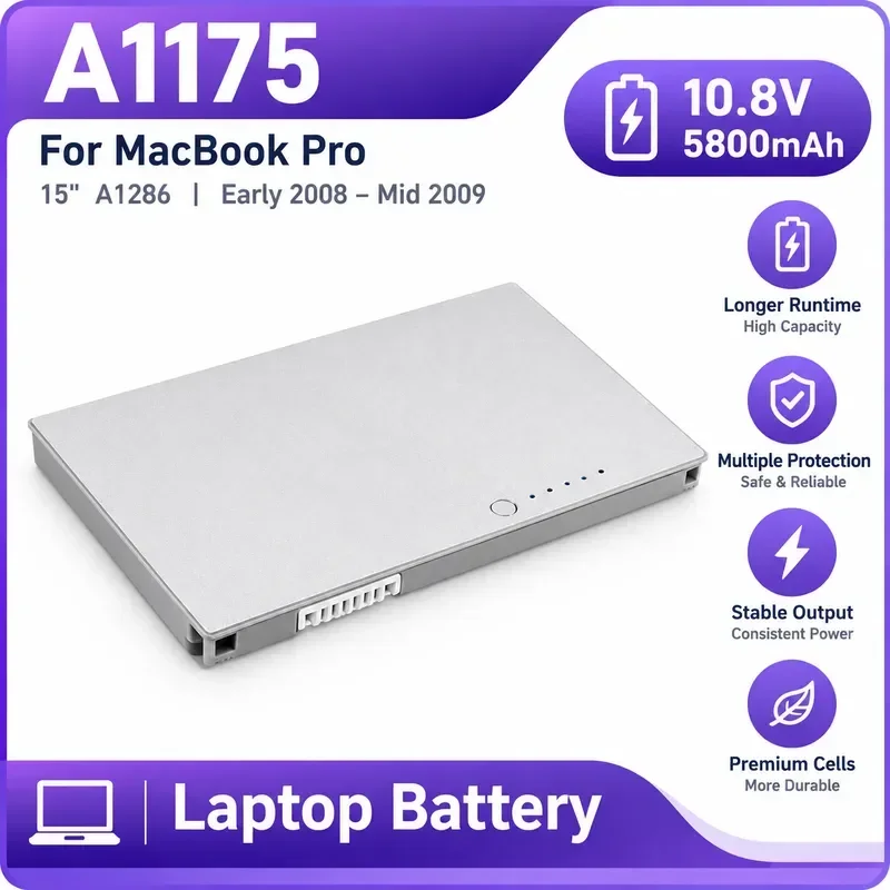 [NEW] A1175 10.8V 5800mAh for MacBook Pro 15