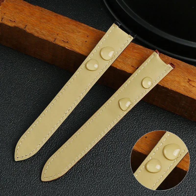 Watch Band Women's Genuine Leather For Cartier Prsr Watch Band PASHA Series Cow Leather Watch Band Notched Men's Chain