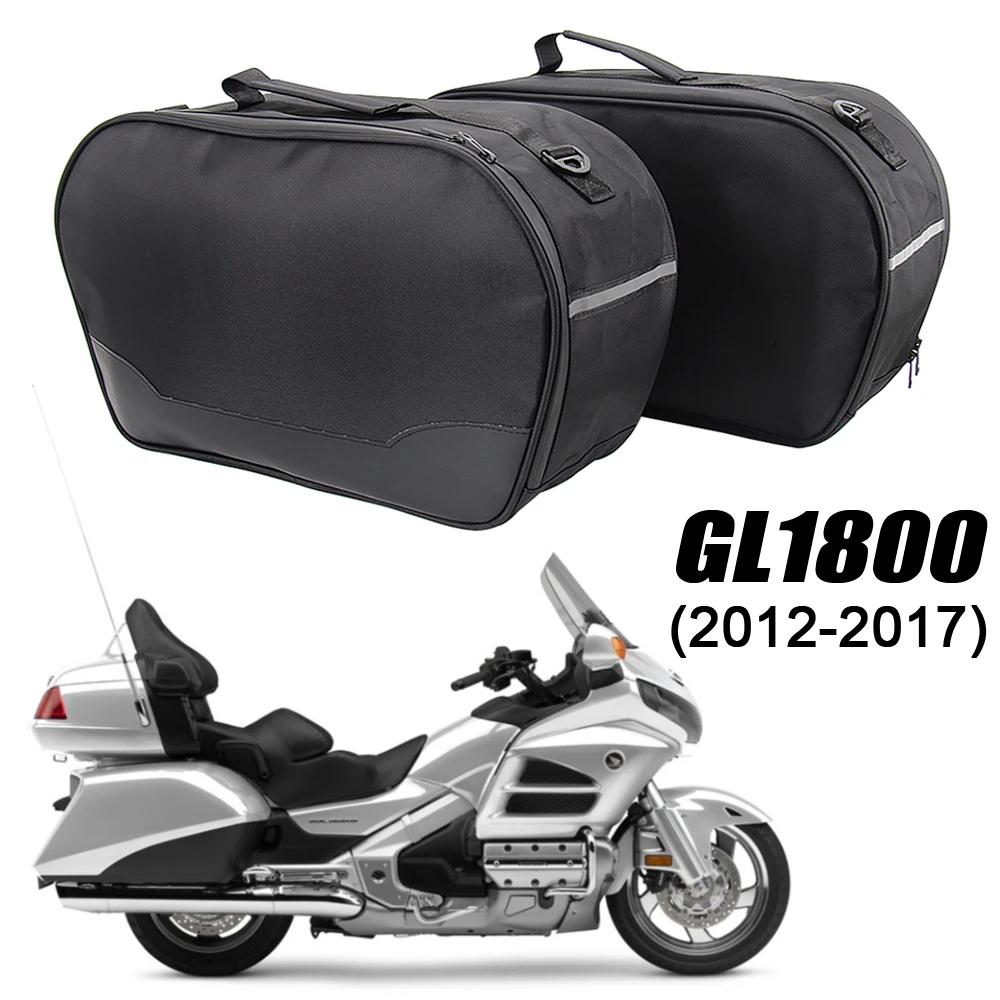 

Motorcycle Accessories Trunk Saddlebag Saddle Bags Liner Set For Honda Gold Wing GL 1800 GL1800 Storage Bag Inner Bag Black