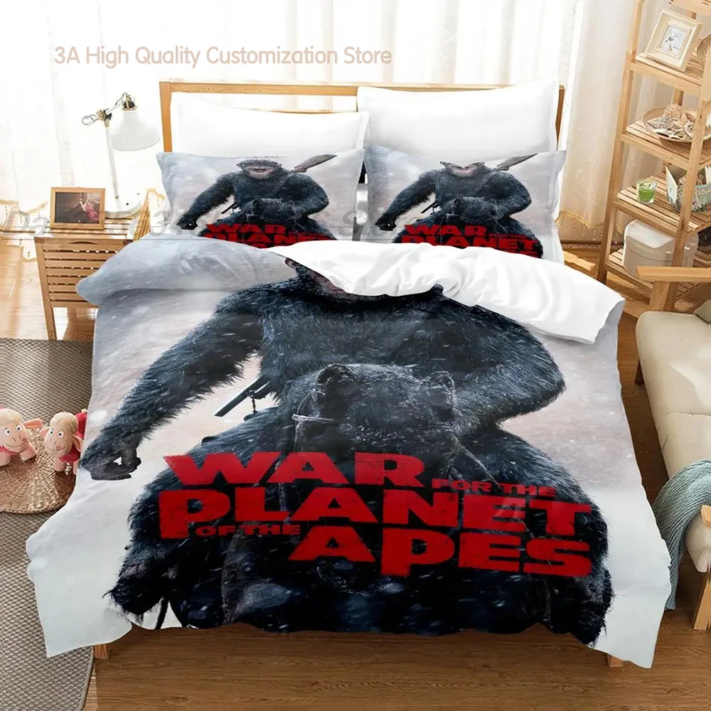 

Planet of The Apes Bedding Set Single Twin Full Queen King Size Bed Set Aldult Boy Bedroom Duvetcover Set 3D Print bed sheet set