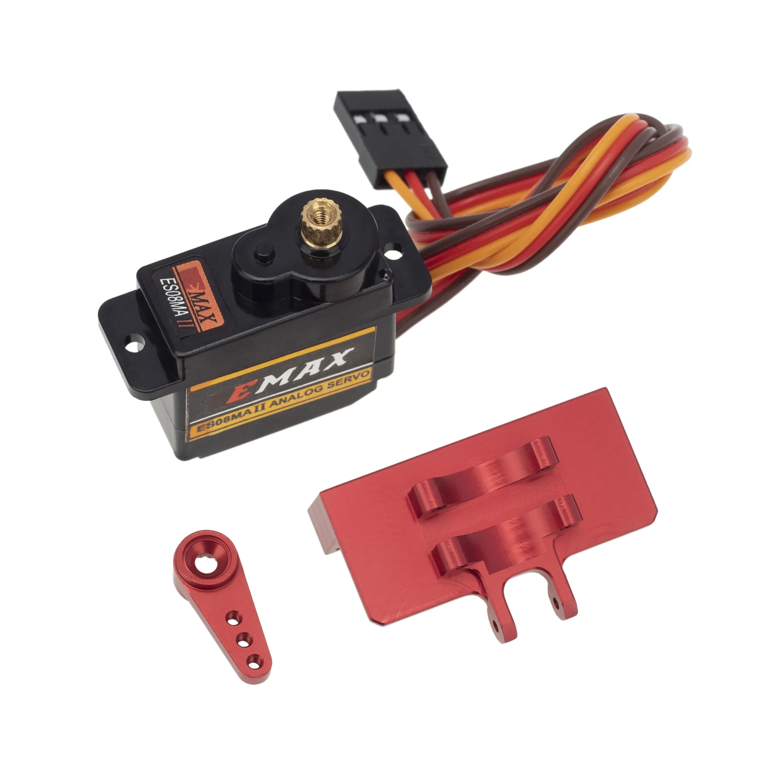 RC EMax ES08MA II Analog Servo with Metal Mount&15T Arm for Axial scx24 Gladiator Bronco C10 JLU Deadbolt B17 Upgrade Parts