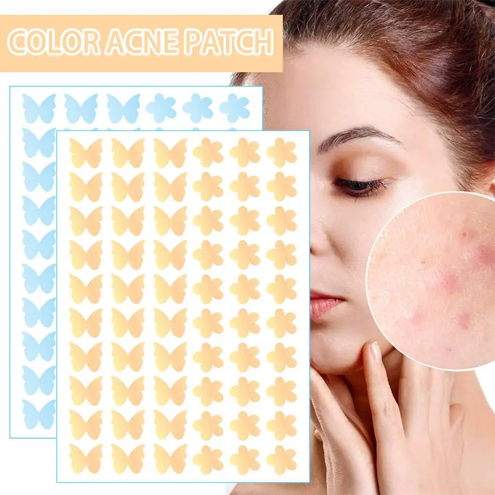 60 قطعة بقع بثرة ملونة من البولي ايثيلين لطيف على شكل نجمة غطاء بثرة ملصق للوجه البقع Zits أداة ماكياج الجمال 2026 جديد #5