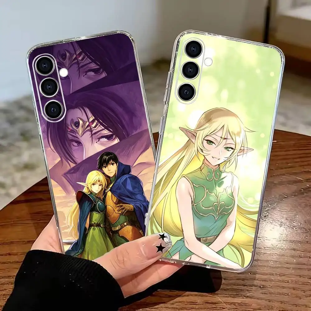 Funda de teléfono con diseño de anime R-Record of Lodoss War para Samsung Galaxy A55 A06 A16 A26 A36 A56 A25 A35 A15, funda transparente y flexible