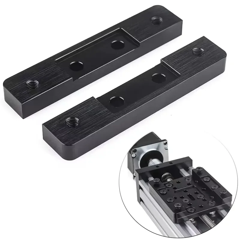 2Pcs C-Beam Riser Plates Opensource 6063-T5 Aluminum Plate for C-Beam Linear Rail Extrusion Profiles C-Beam CNC Router