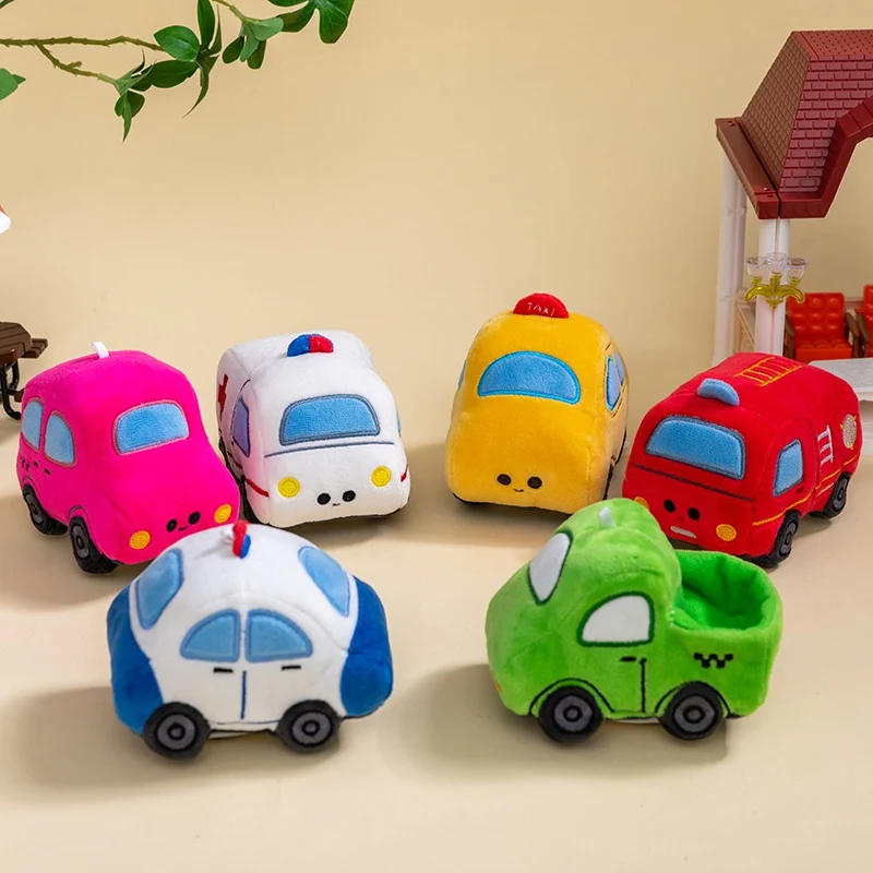 Mini Car Plush Toy Cute Stroller Shape Fluffy Stuffed Doll Companion Soft Sleeping Toy Nursery Decor Mini Car Plush Dolls