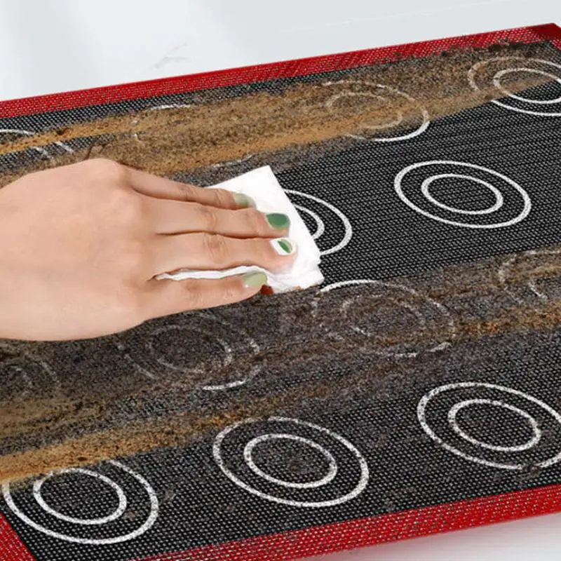 1PC Perforated Silicone Baking Mat, With Puff & Round Patterns, Reusable Non-stick Oven Liner, For Cookies Macaron Bread