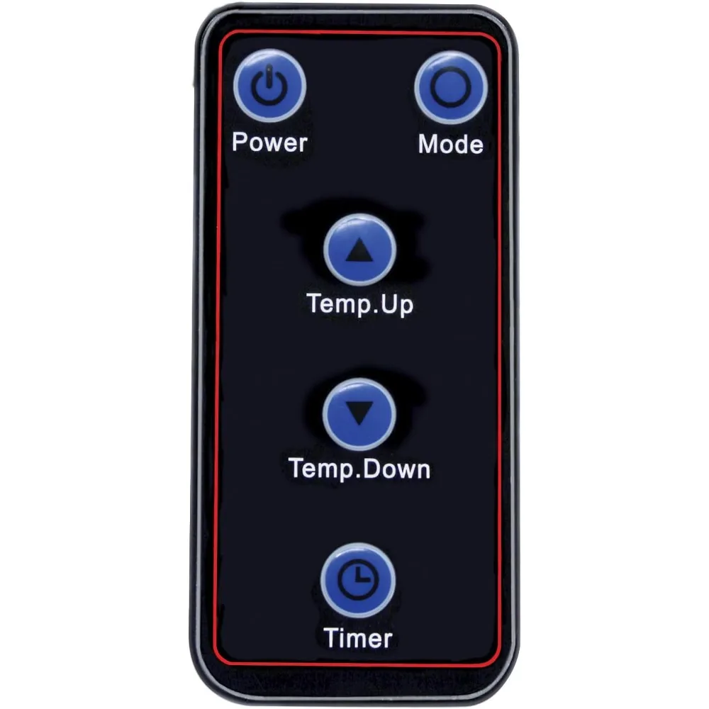 Riscaldatore con porte di ricarica USB integrate e telecomando, Timer On/Off, interruttore di ribaltamento di sicurezza e sistema di protezione contro il surriscaldamento, Cherry