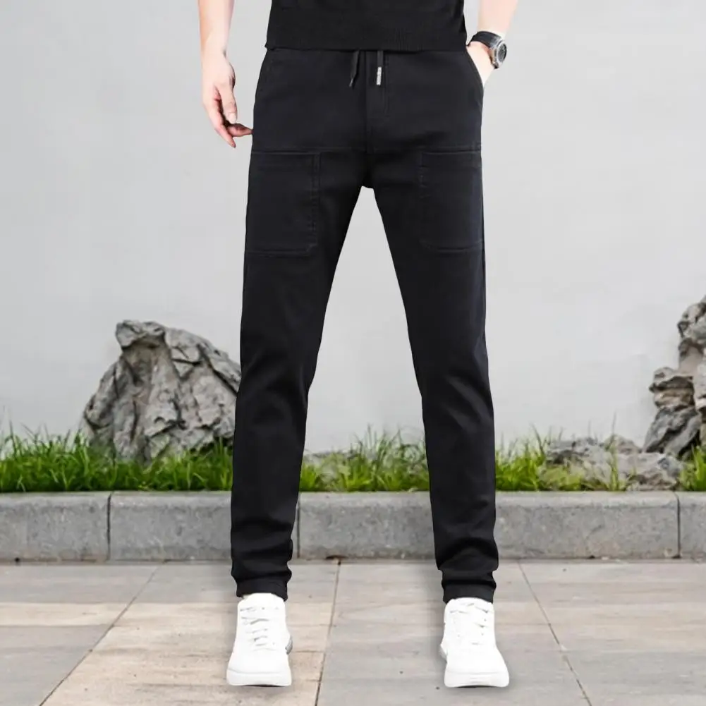 Брюки для повседневного ношения. Стильные брюки из ледяного шелка больших размеров с 6 карманами. Водонепроницаемые прямые брюки для работы в школе на лето.