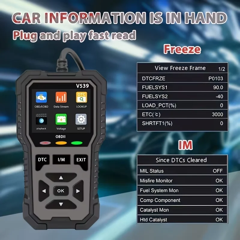 Car OBD2 Scanner Diagnostic Tool Code Reader Engine Fault Code Reader Diagnoses All OBD II Protocol Cars Since 1996 Scan Tool